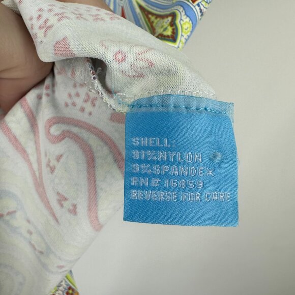 J. McLaughlin Bright Paisley 3/4 Sleeve Shift Dress Catalina Cloth Small - Picture 6 of 8